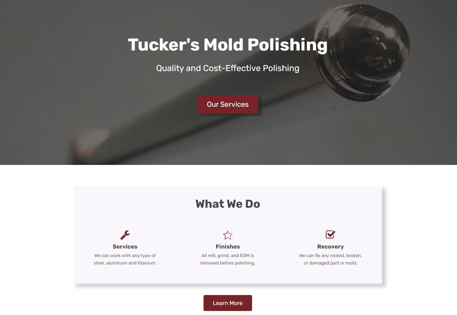 Tuckers Mold Polishing website